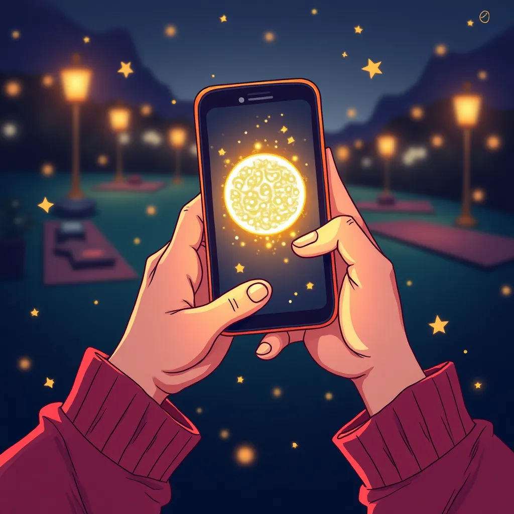 Cartoon mobile phone displaying casino games